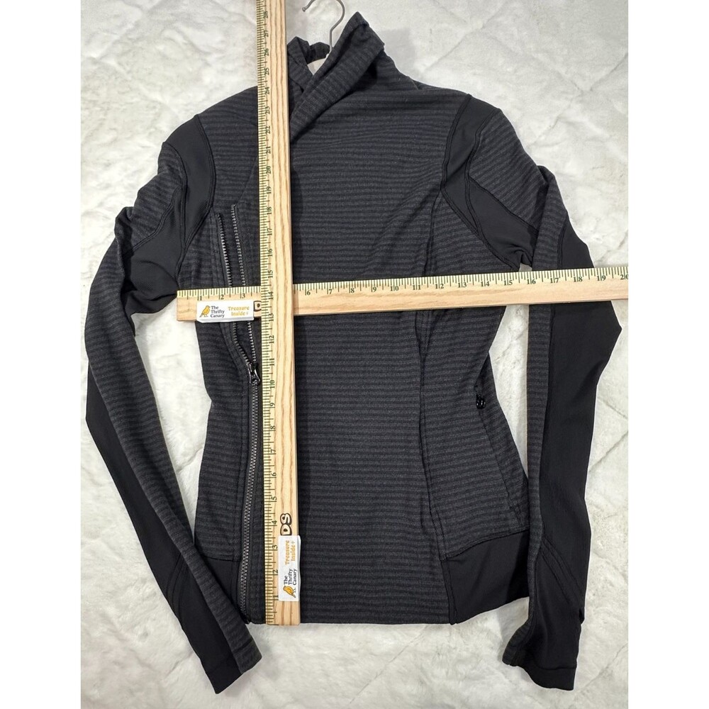 Lululemon Bhakti Yoga Asymmetrical Double Zip Jacket Gray Heather Women's Sz 6 - Picture 9 of 9
